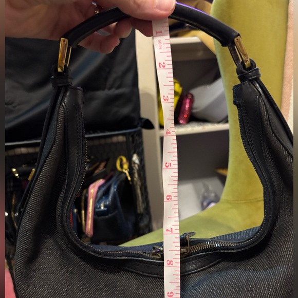 Gucci Black Denim Sherry Web Hobo Bag - Picture 10 of 12